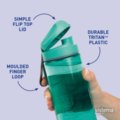 Sistema Swift bottle made of Tritan offers crystal clarity and durability.