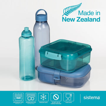 Top rack dishwasher safe Sistema Swift Twist n Sip bottle for quick cleanup
