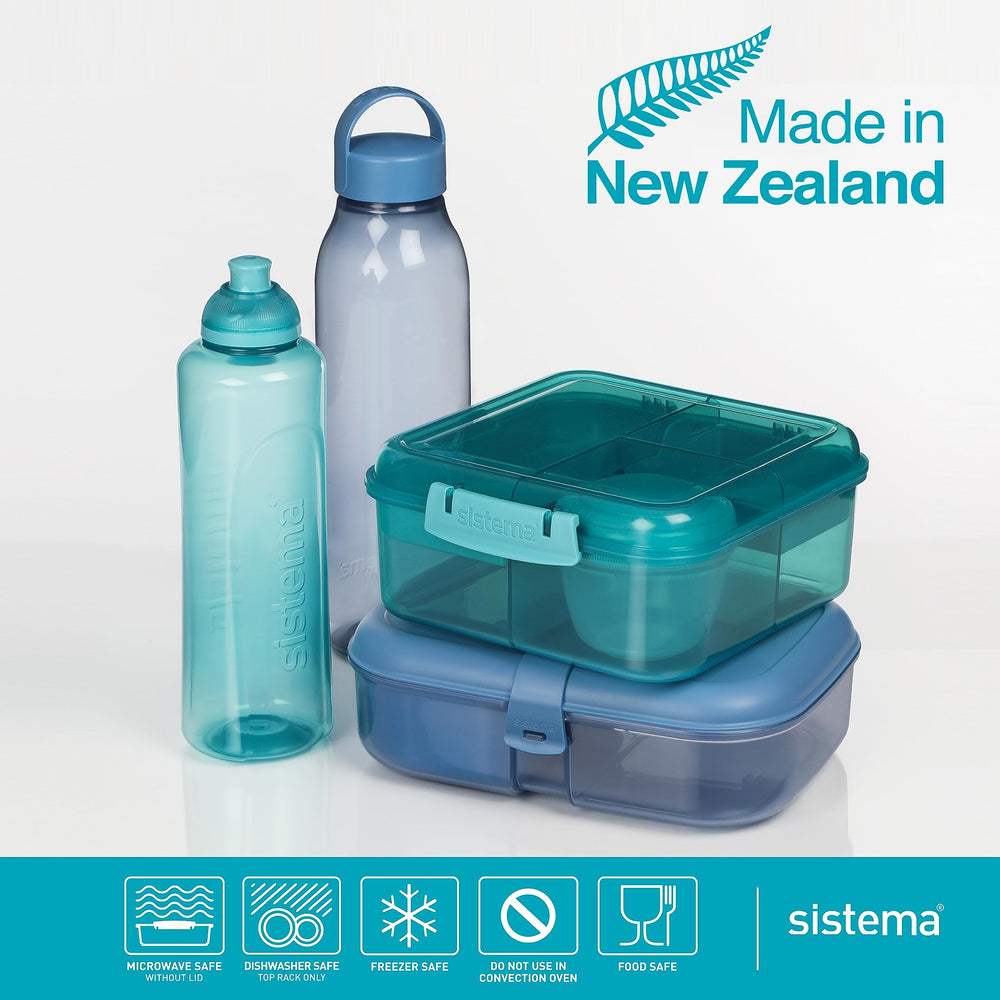 Top rack dishwasher safe Sistema Swift Twist n Sip bottle for quick cleanup