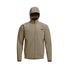SITKA Alpha Fleece Hooded Jacket front view with rugged durability and versatile mid-layer warmth.