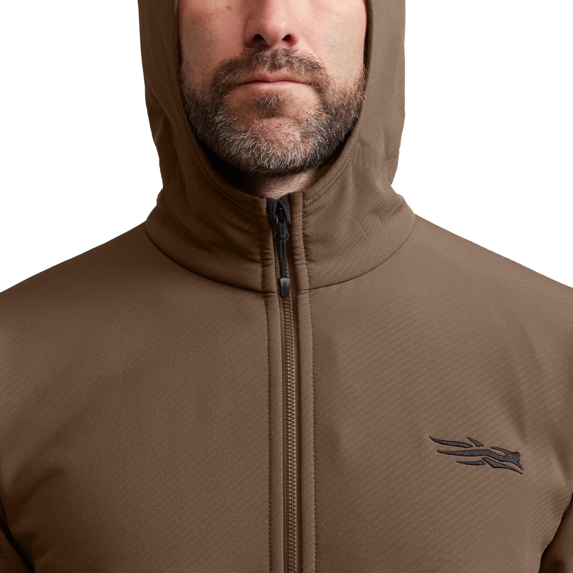 SITKA Alpha Fleece Hooded Jacket ideal for hunting adventures in cool mornings