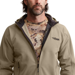 SITKA Alpha Fleece Hooded Jacket StormFleece fabric emphasizes durability and stretch for active pursuits