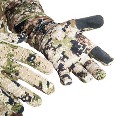 SITKA Ascent Glove conductive thumb and forefinger support touch-screen use.