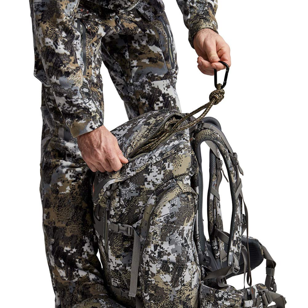 SITKA cargo box breathable air-mesh back panel enhances comfort during long carries.