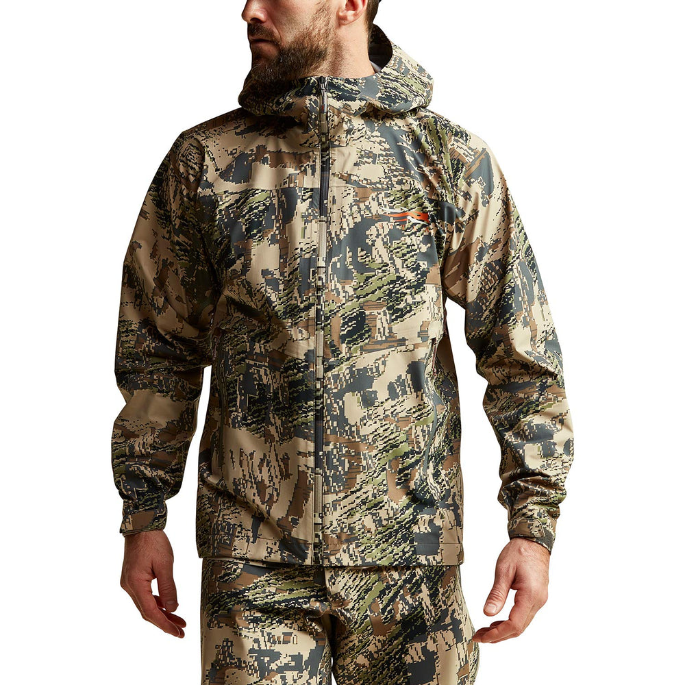 SITKA Dew Point chest pocket harness demonstrates compatibility with Mountain Optics Harness.