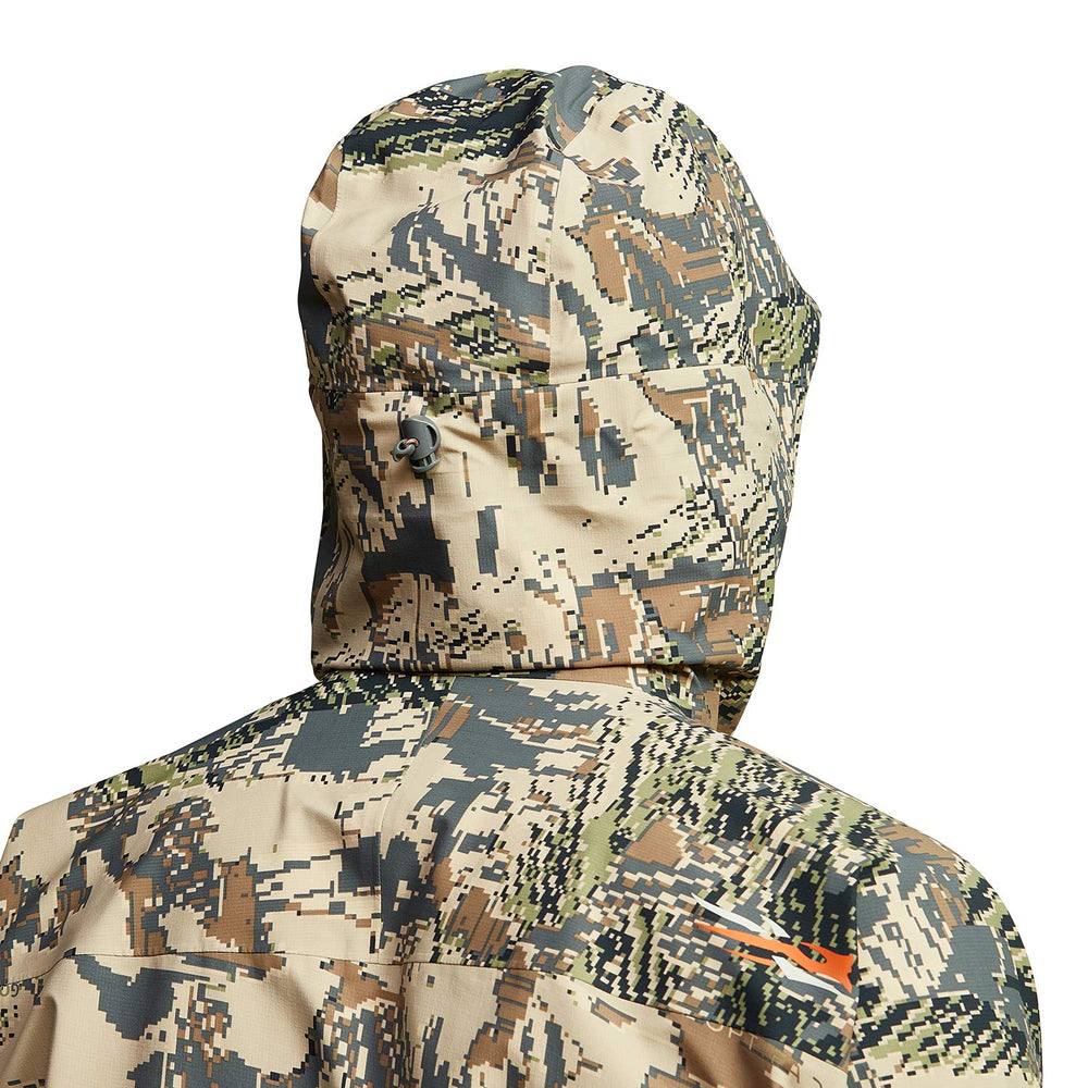 SITKA Dew Point fabric 20D nylon ripstop emphasizes lightweight durability against brush.