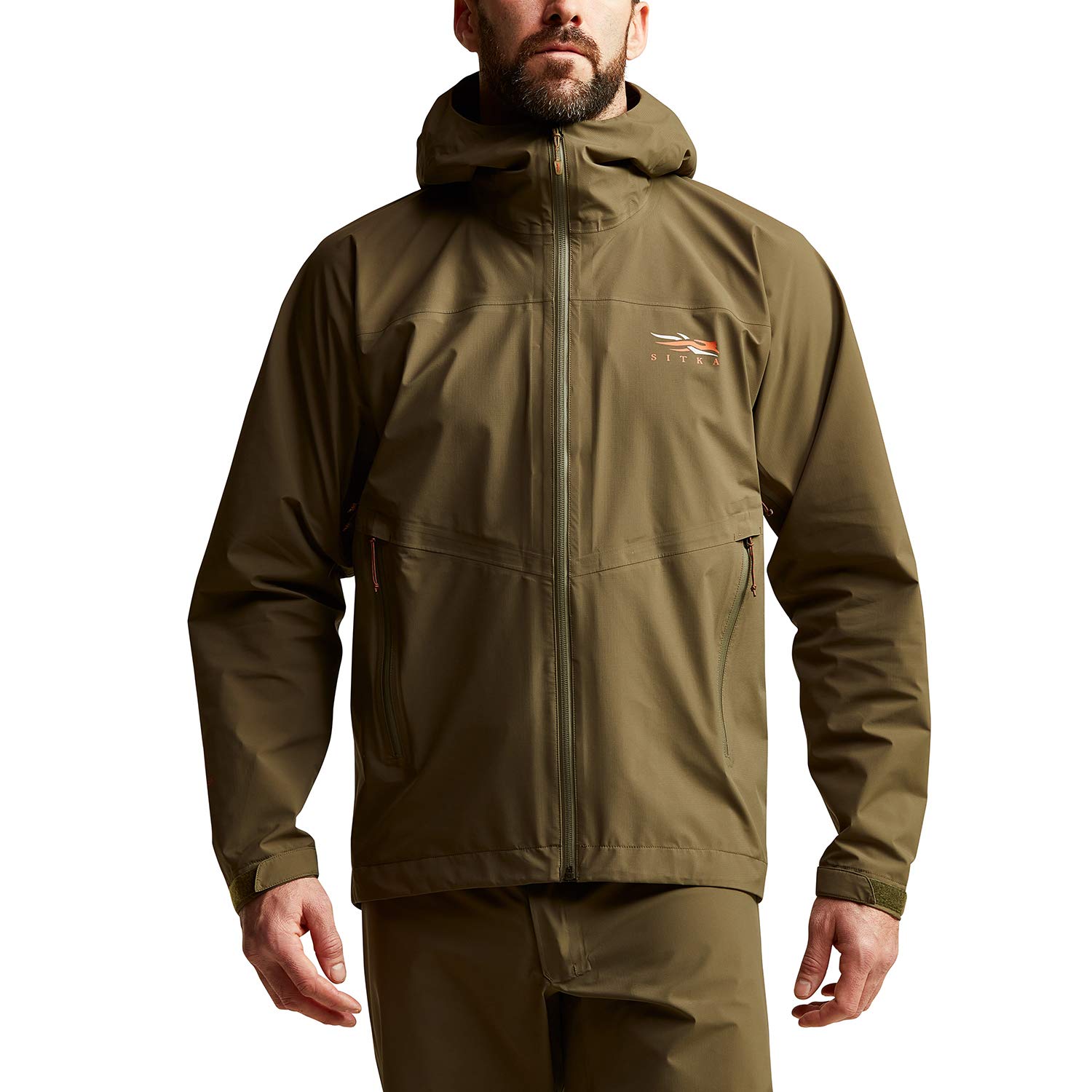 SITKA Dew Point jacket front view showing rugged shell and fit for hunting.