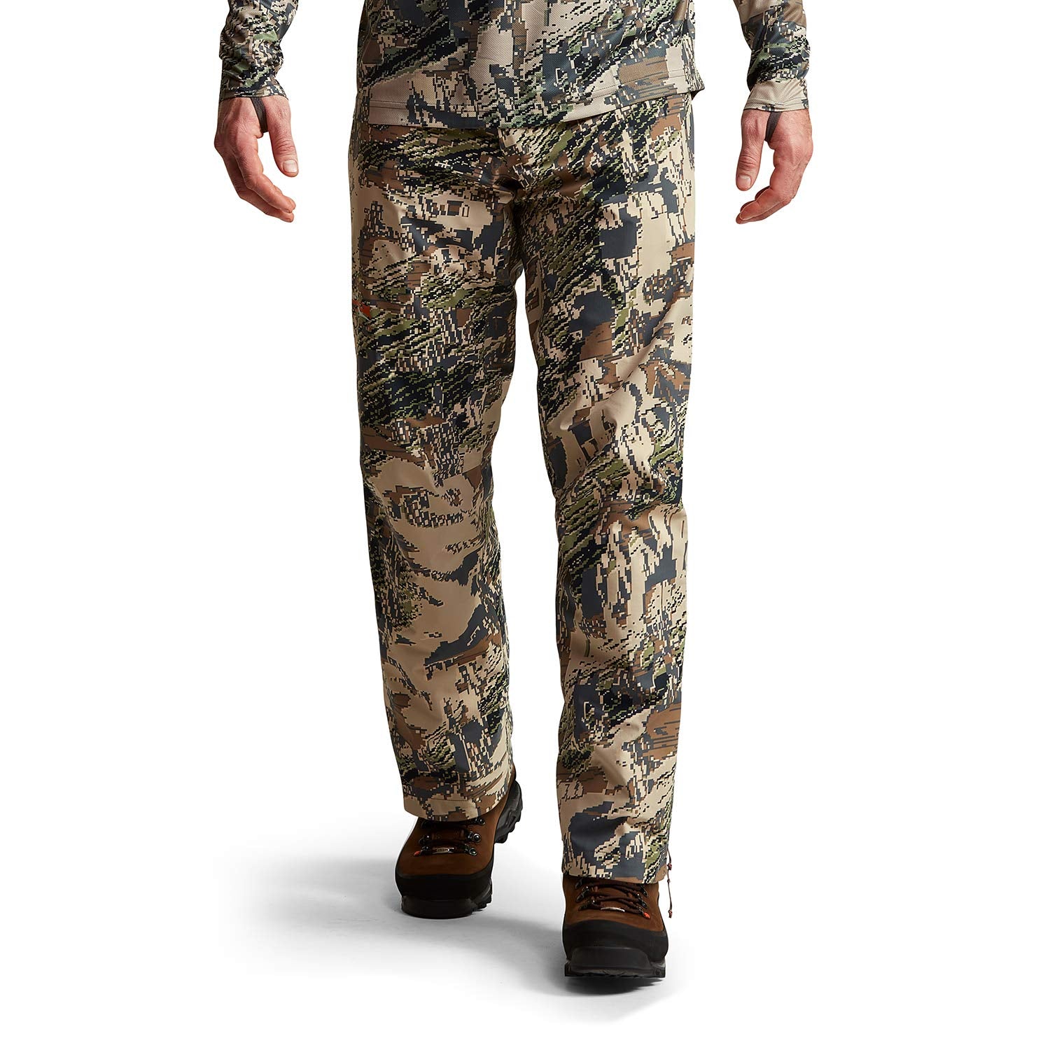 SITKA Dew Point pant side zip venting for easy on/off in rain