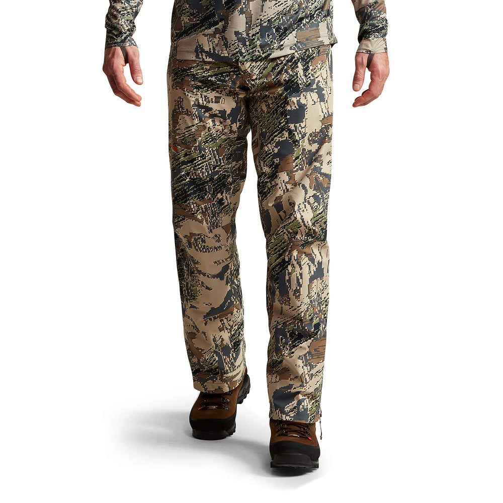 SITKA Dew Point pant side zip venting for easy on/off in rain
