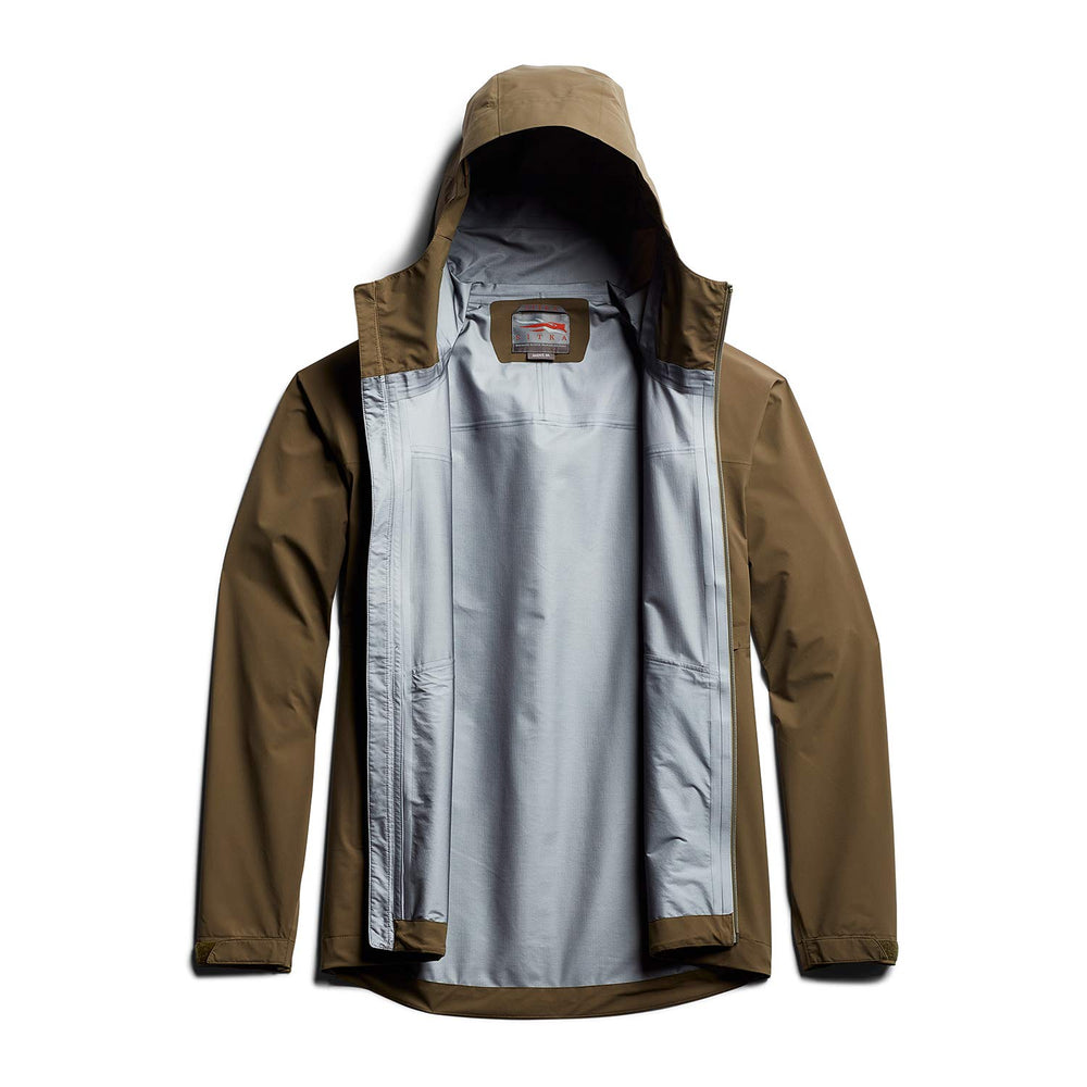 SITKA Dew Point zippered pockets accessible with pack belt during hunt.