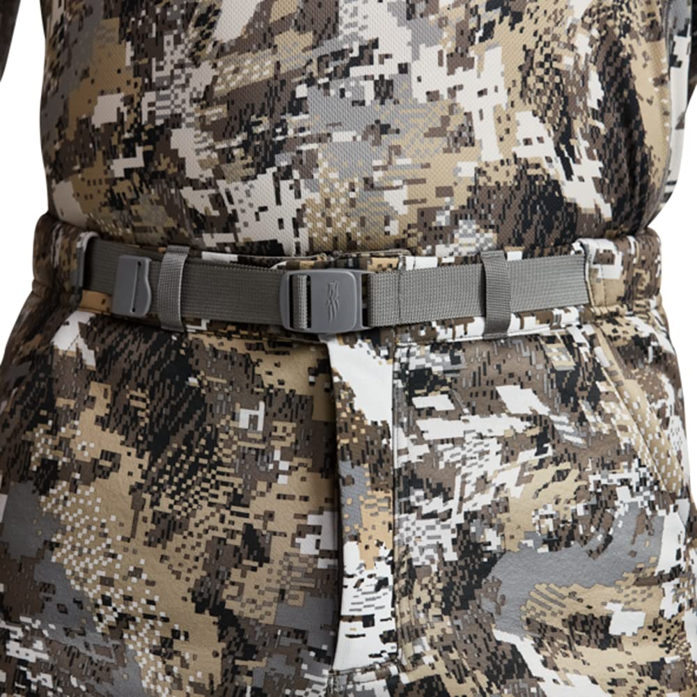SITKA Equinox Pant gusseted crotch detail emphasizes mobility during climbs