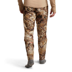 SITKA Gradient Pant built-in stirrups closeup emphasizes secure all-day fit.