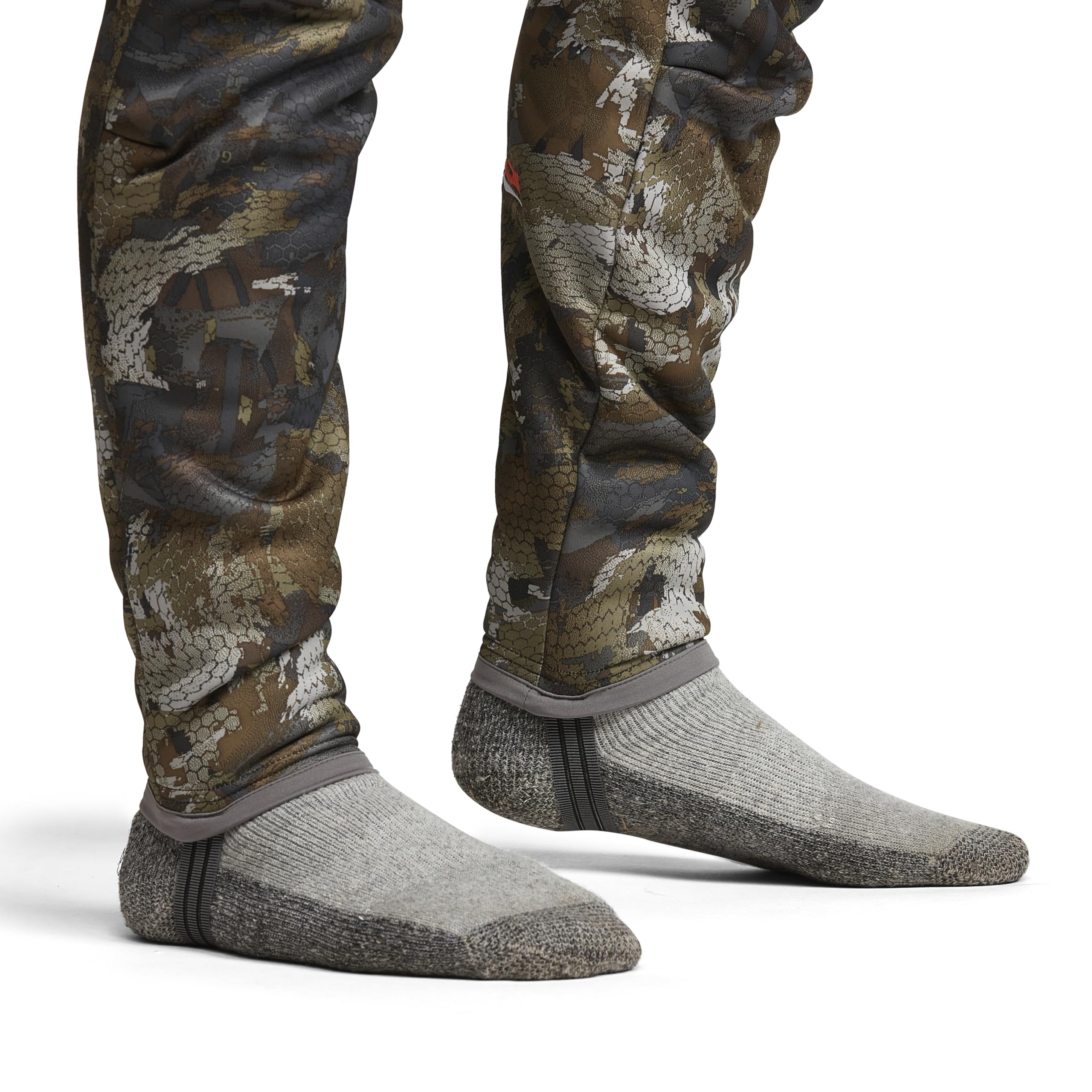 SITKA Gradient Pant fleece closeup showing compression-resistant loft and warmth retention