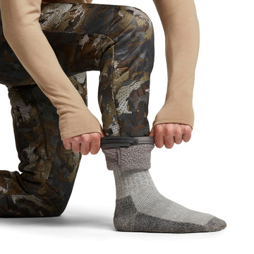 SITKA Gradient Pant loft and moisture closeup highlighting moisture transport properties