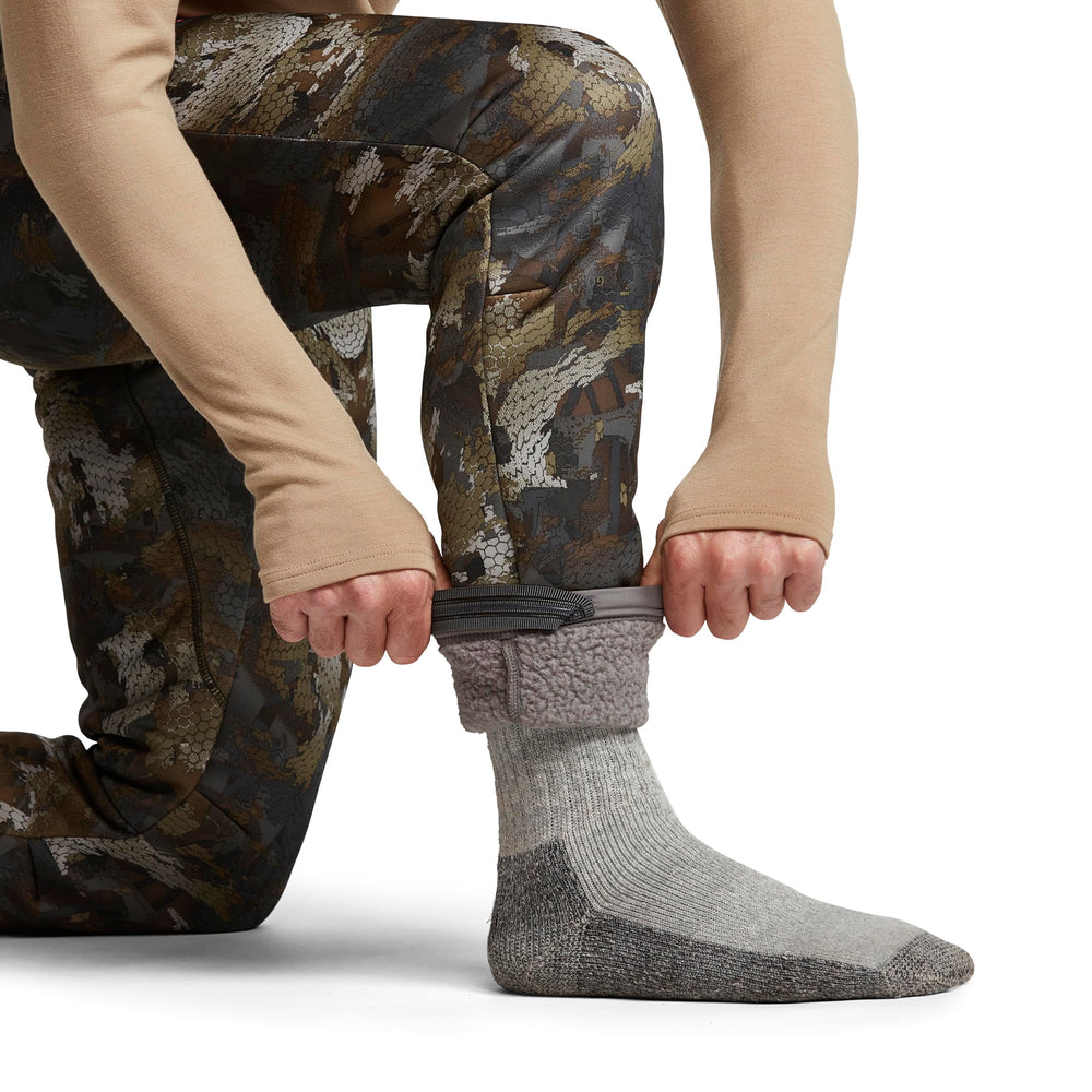 SITKA Gradient Pant loft and moisture closeup highlighting moisture transport properties