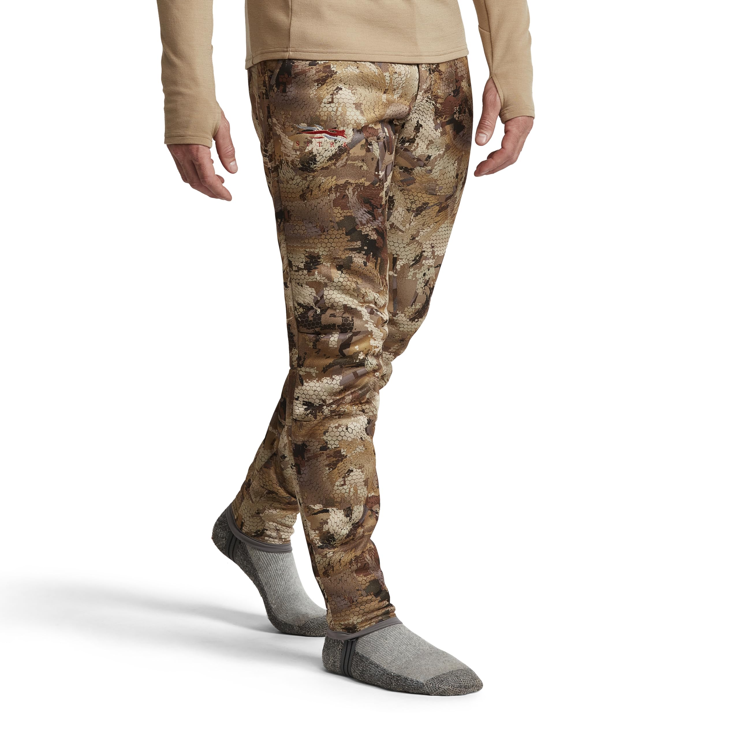 SITKA Gradient Pant side view shows mobility and insulation for layered wear.