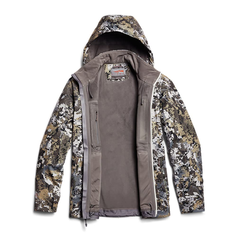 SITKA Jetstream hood adjustable for secure fit during gusty mountain hunts.