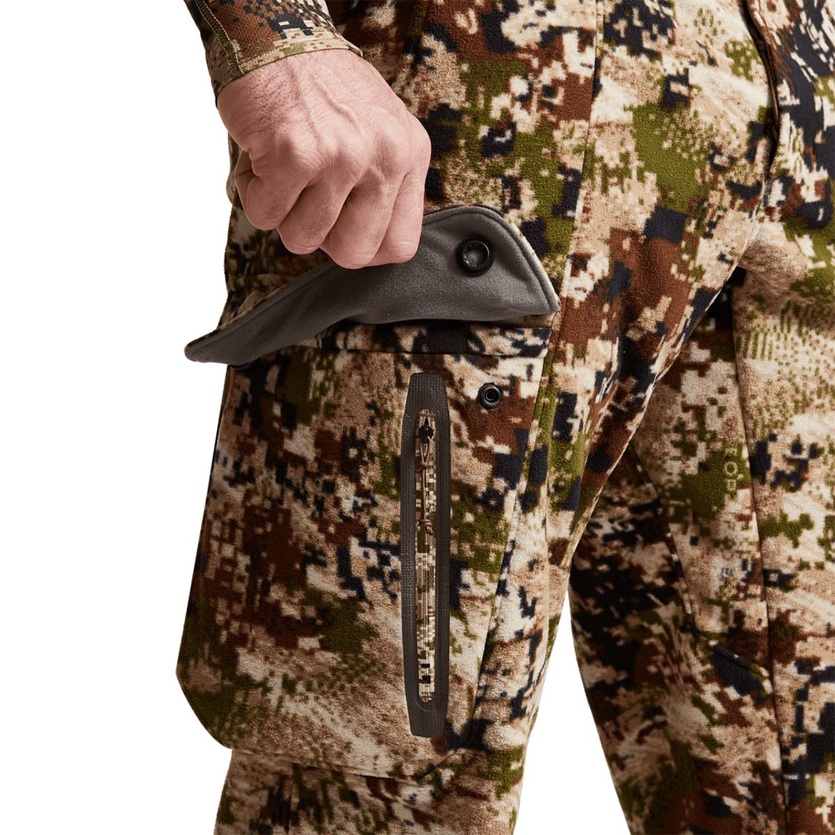 SITKA Stratus pants adjustable waistband ensures secure, comfortable fit