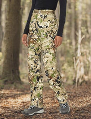 Sitka women's Cloudburst Pant pocket detail showing storage for gear