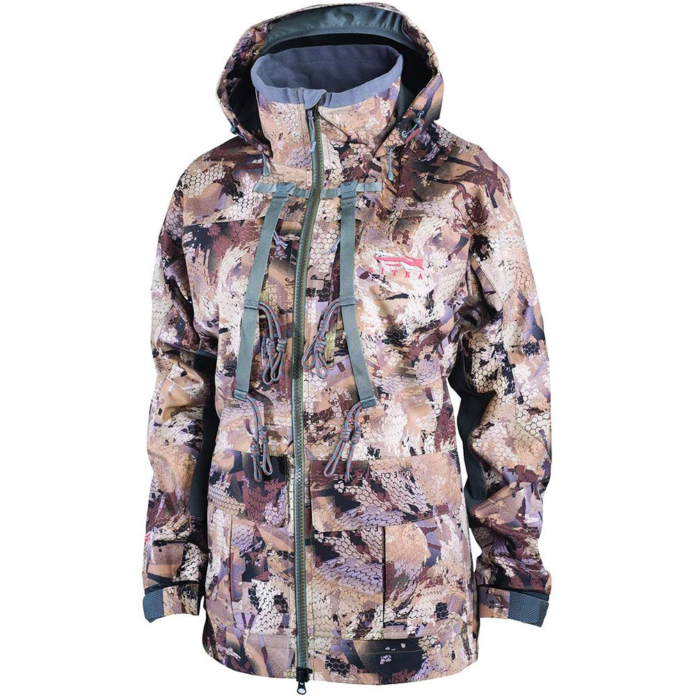 SITKA Hudson jacket front view demonstrates waterproof protection for wet field days.