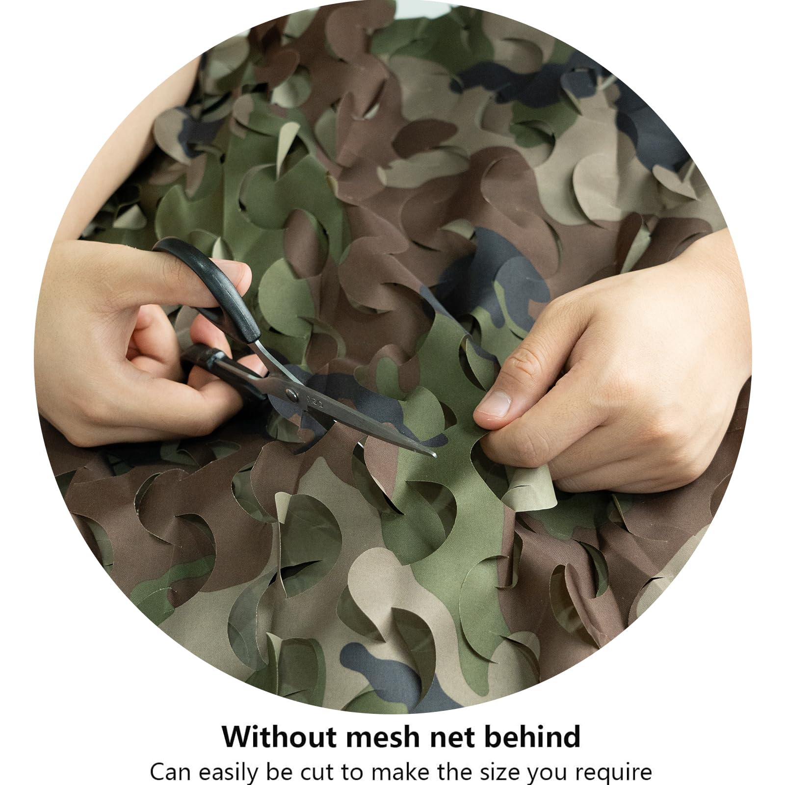Sitong camo netting 3-D leaf foliage closeup shows realistic texture and coverage