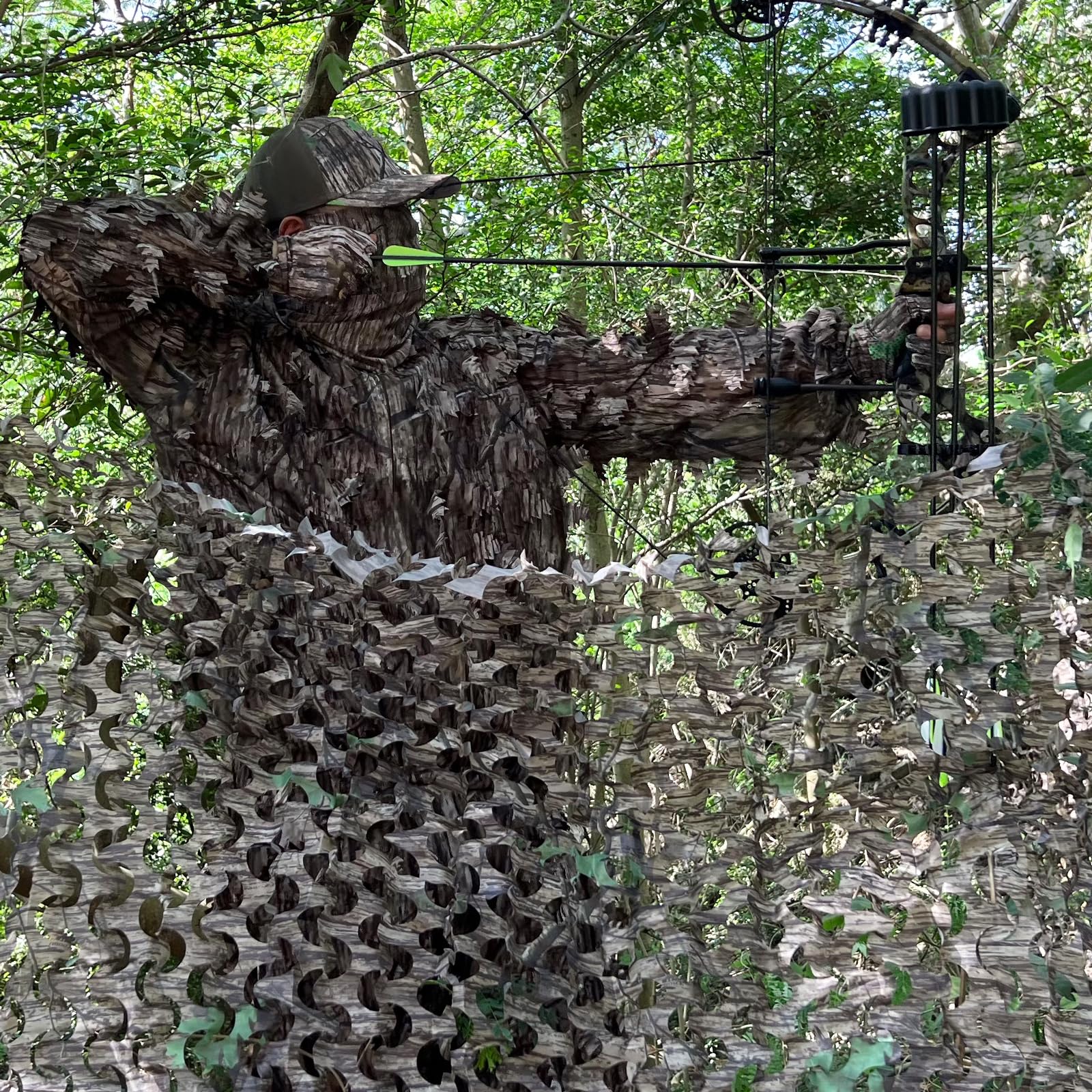 Sitong black camo netting offers subtle cover for gear and vehicles.