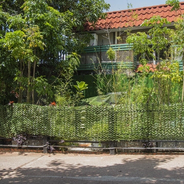 Sitong black camo netting offers versatile backdrop for outdoor decor.