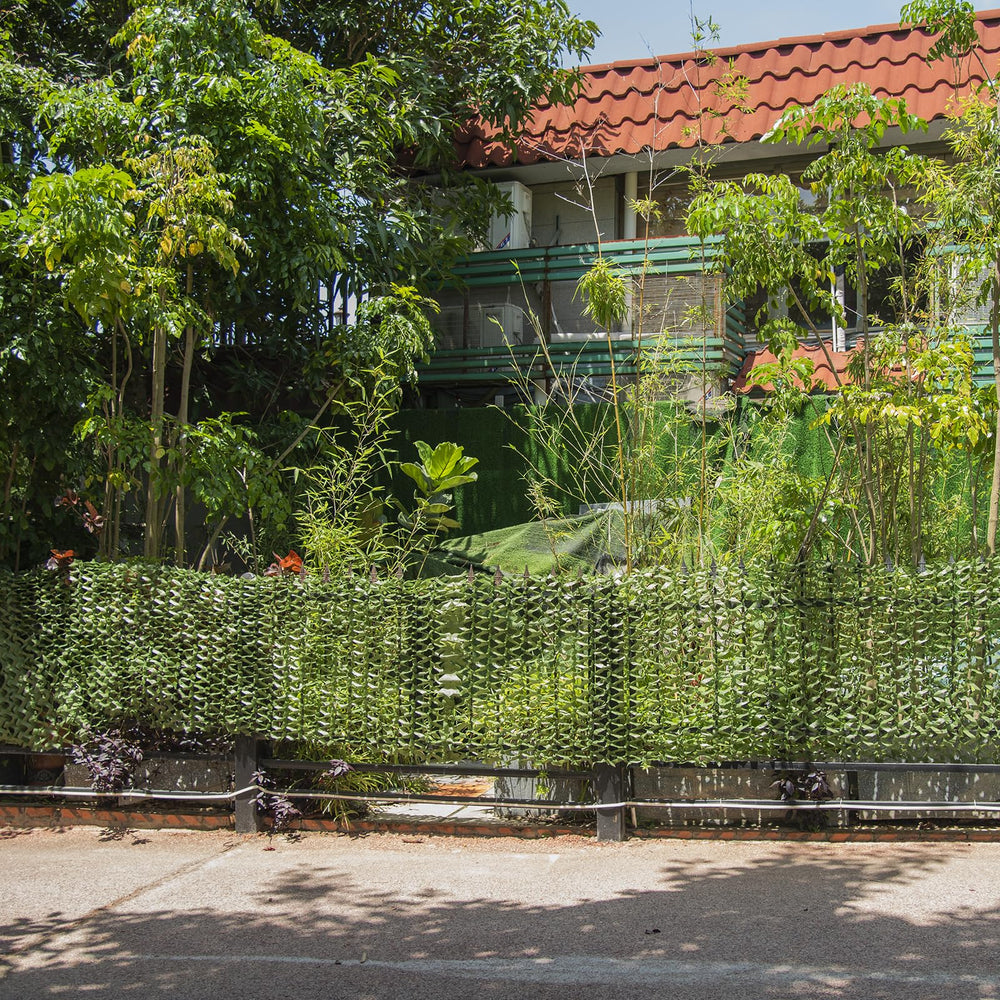 Sitong black camo netting offers versatile backdrop for outdoor decor.