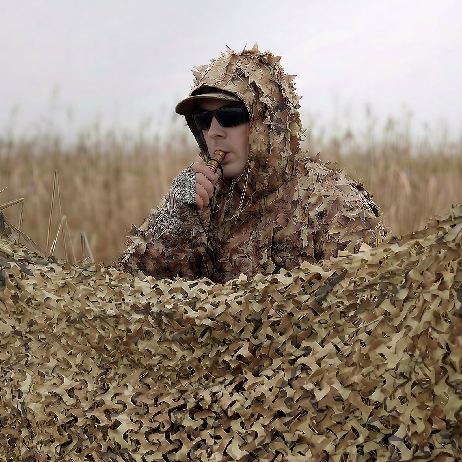 Sitong camo netting easy-join with cable ties enables quick, custom sizing.