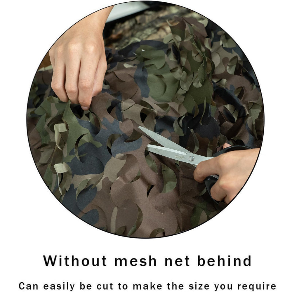 Sitong camo netting green background highlights quick size matching.