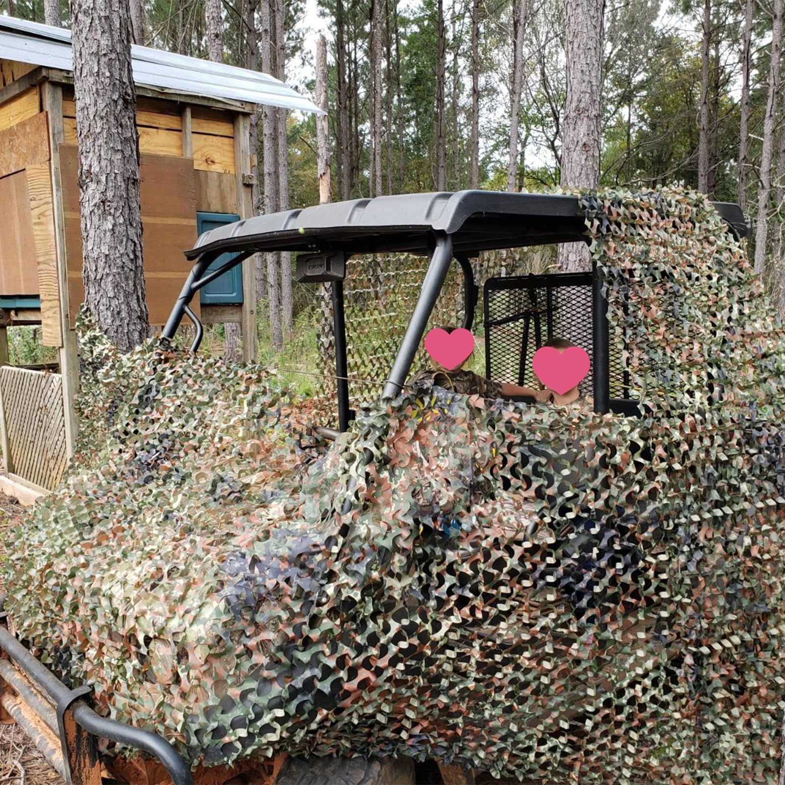 Sitong camo netting woodland veil enhances concealment for hunting and bird watching.