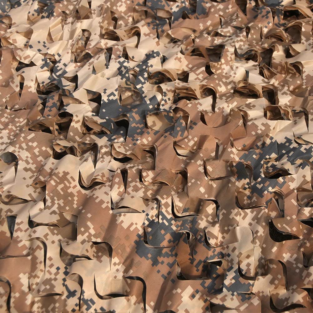 Sitong woodland camo netting blends with forest backgrounds for stealth camping or wildlife viewing.