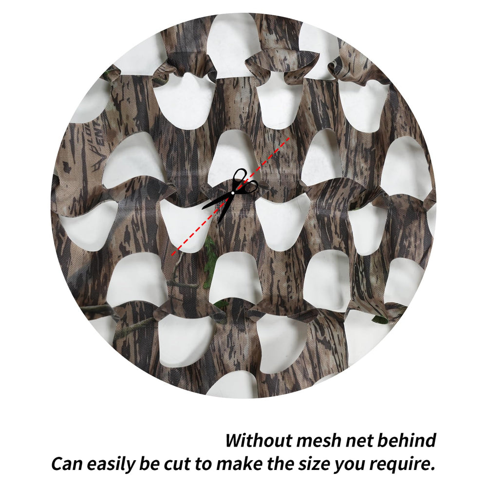 Sitong camo netting cuttable and joinable for custom-sized setups.
