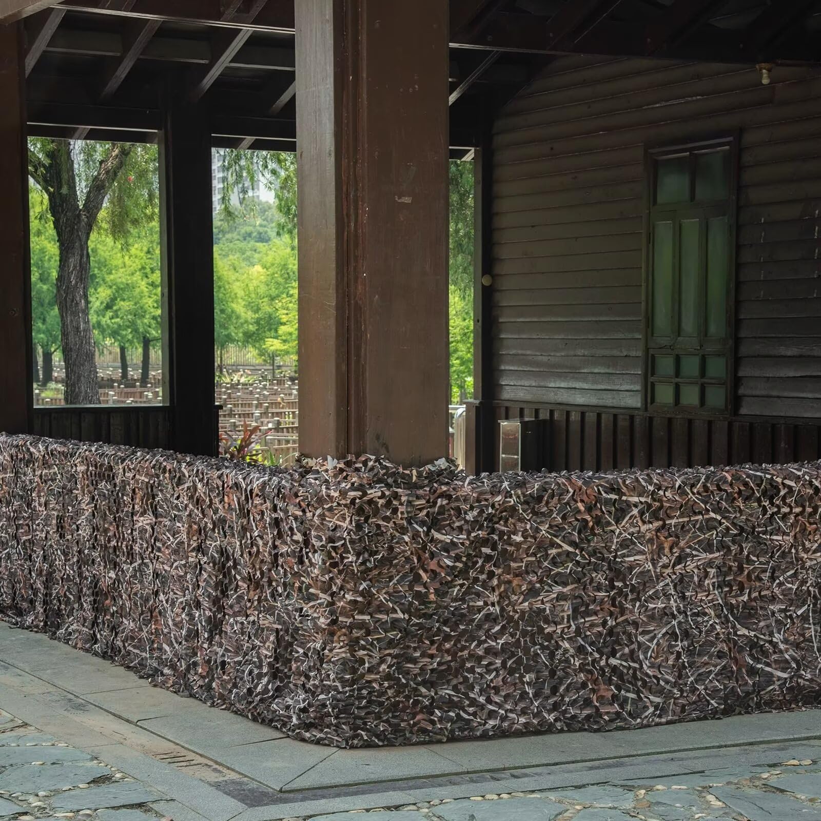 Sitong camo netting snow roll offers winter camouflage for blinds.
