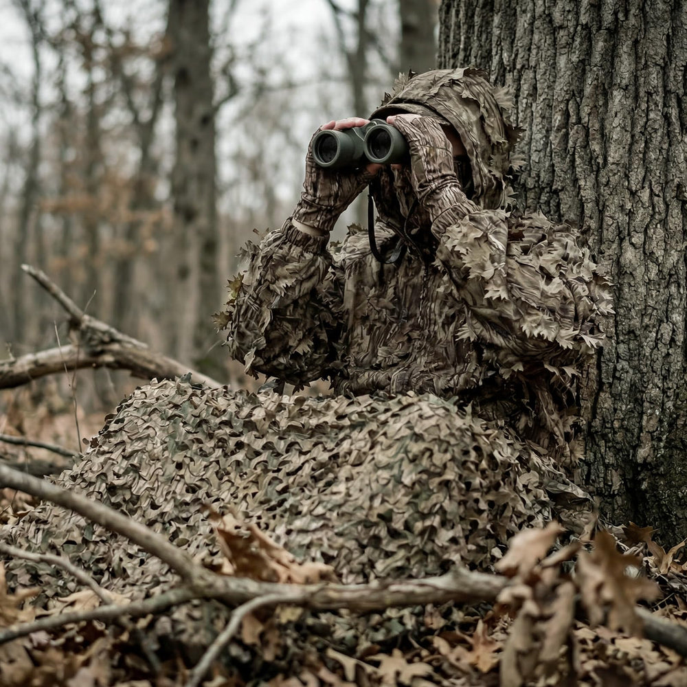Sitong snow camo netting helps conceal in winter landscapes.