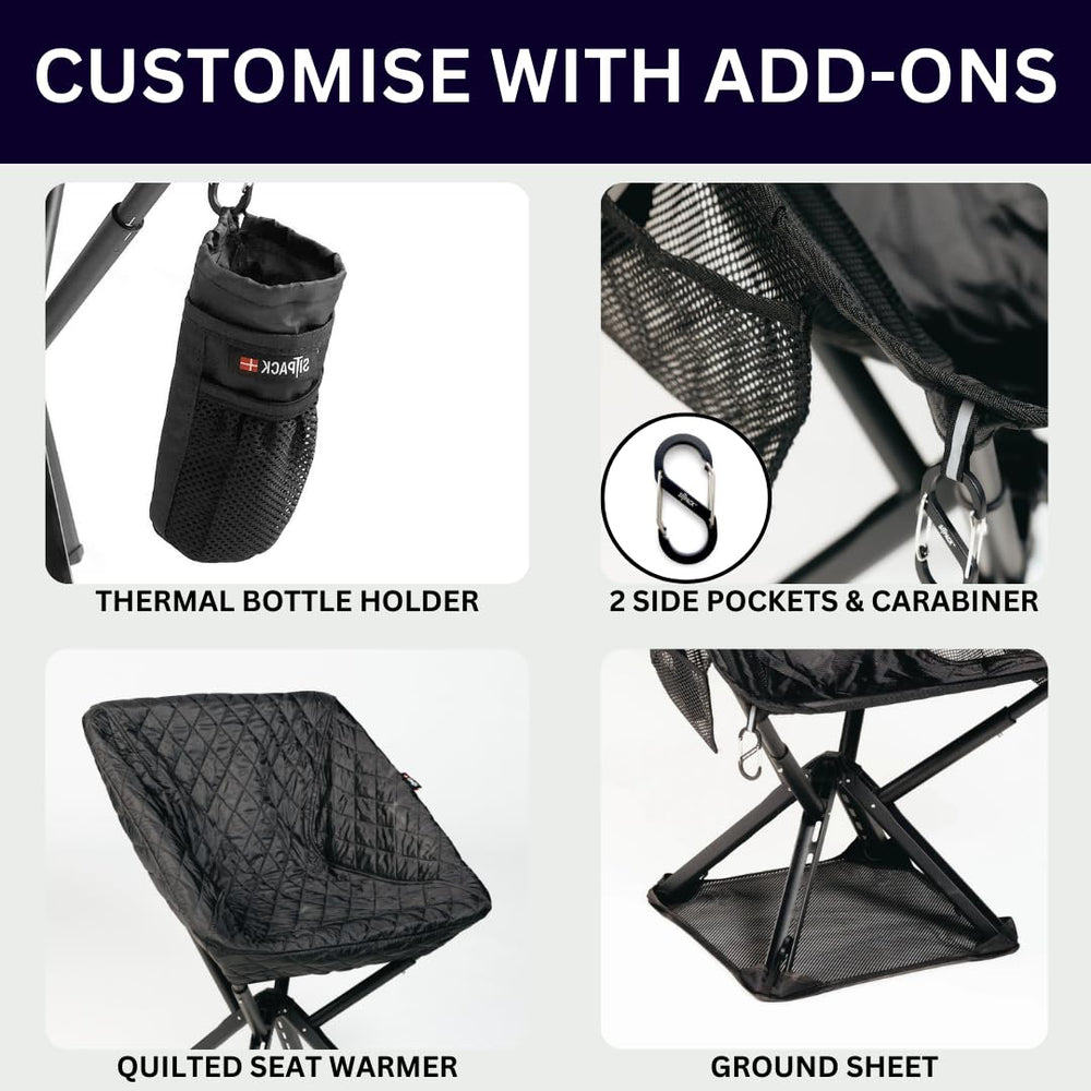 Sitpack Campster2 for car camping delivers quick setup near campfires.