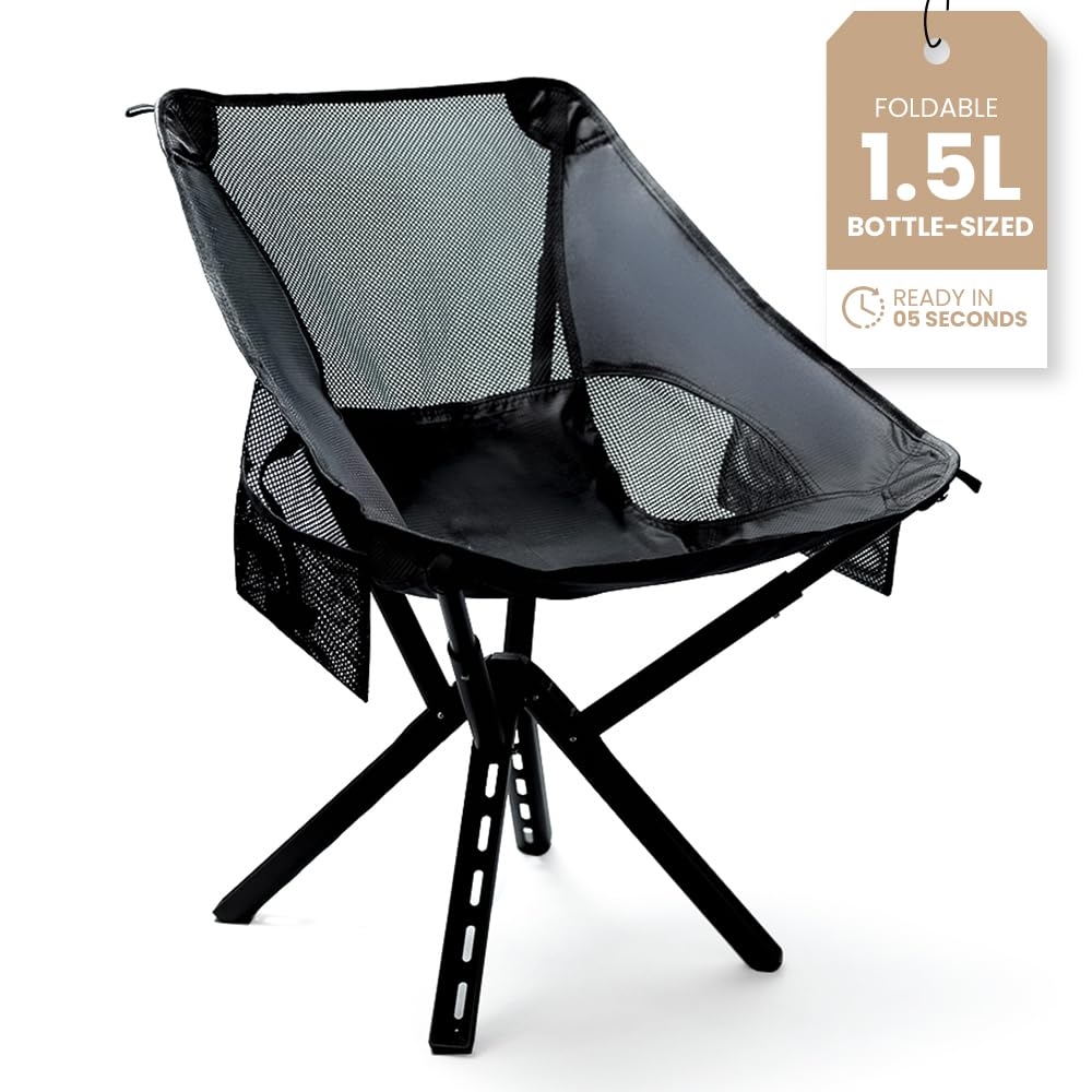 Sitpack Campster2 folding chair compact size for easy portability and quick outdoor seating on hikes.