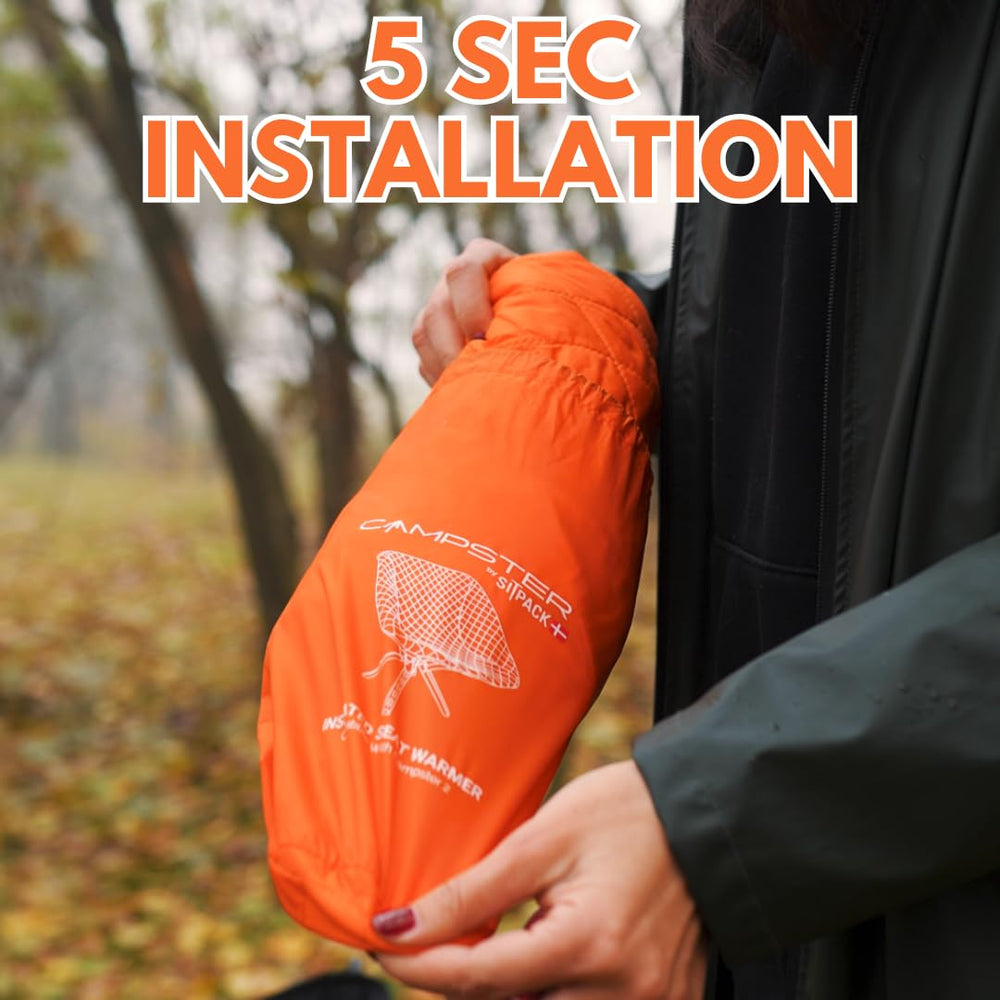 Sitpack Campster 2 water-resistant coating guards against moisture on damp trails