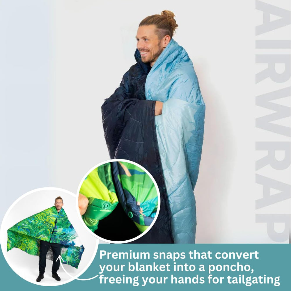 Sitpack Thermal Blanket doubles as a picnic blanket in unpredictable weather.