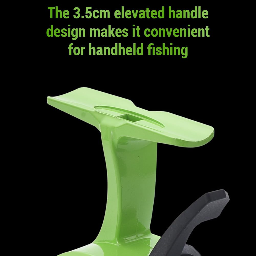 SIUKE ice fishing reel spool detail reveals smooth rotation for steady retrieves.