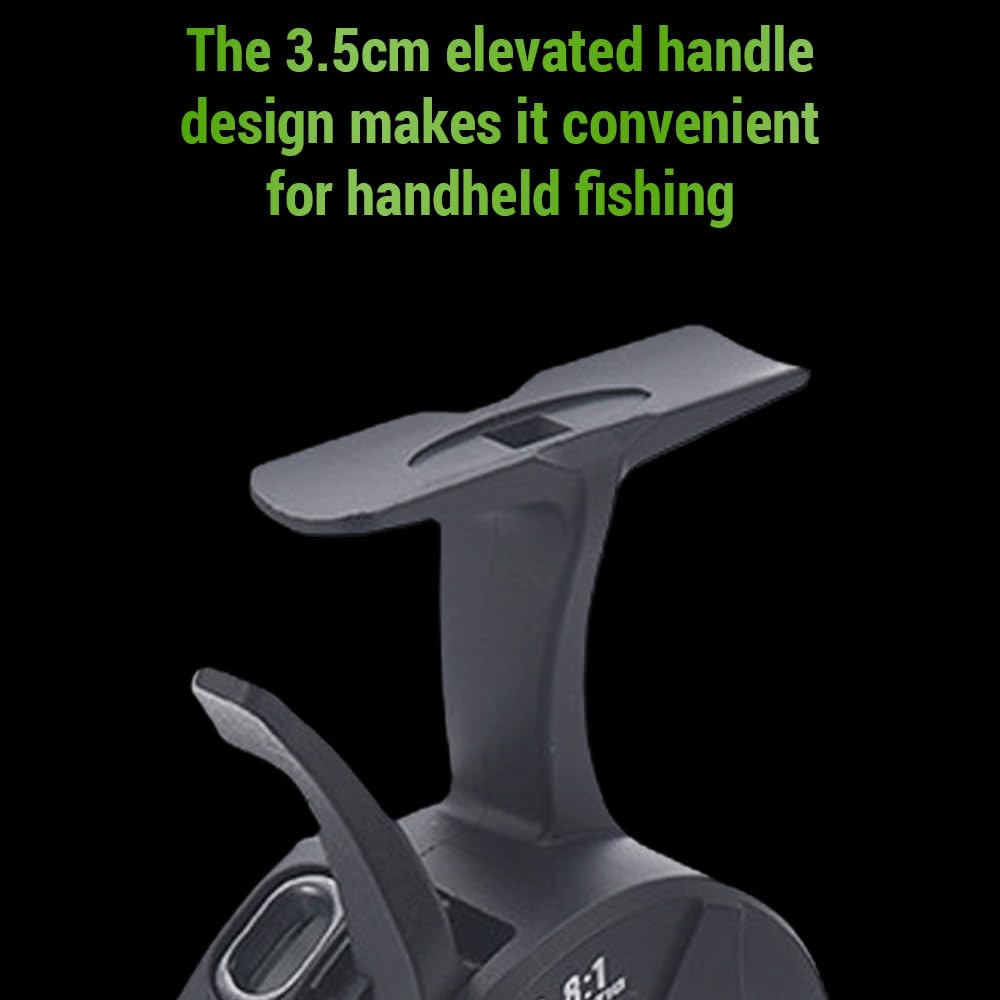 SIUKE reel dimensions compact at 14x10x9.5 cm for portability.