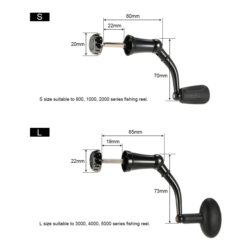 SIUKE size L handle ideal for 3000–5000 series reels