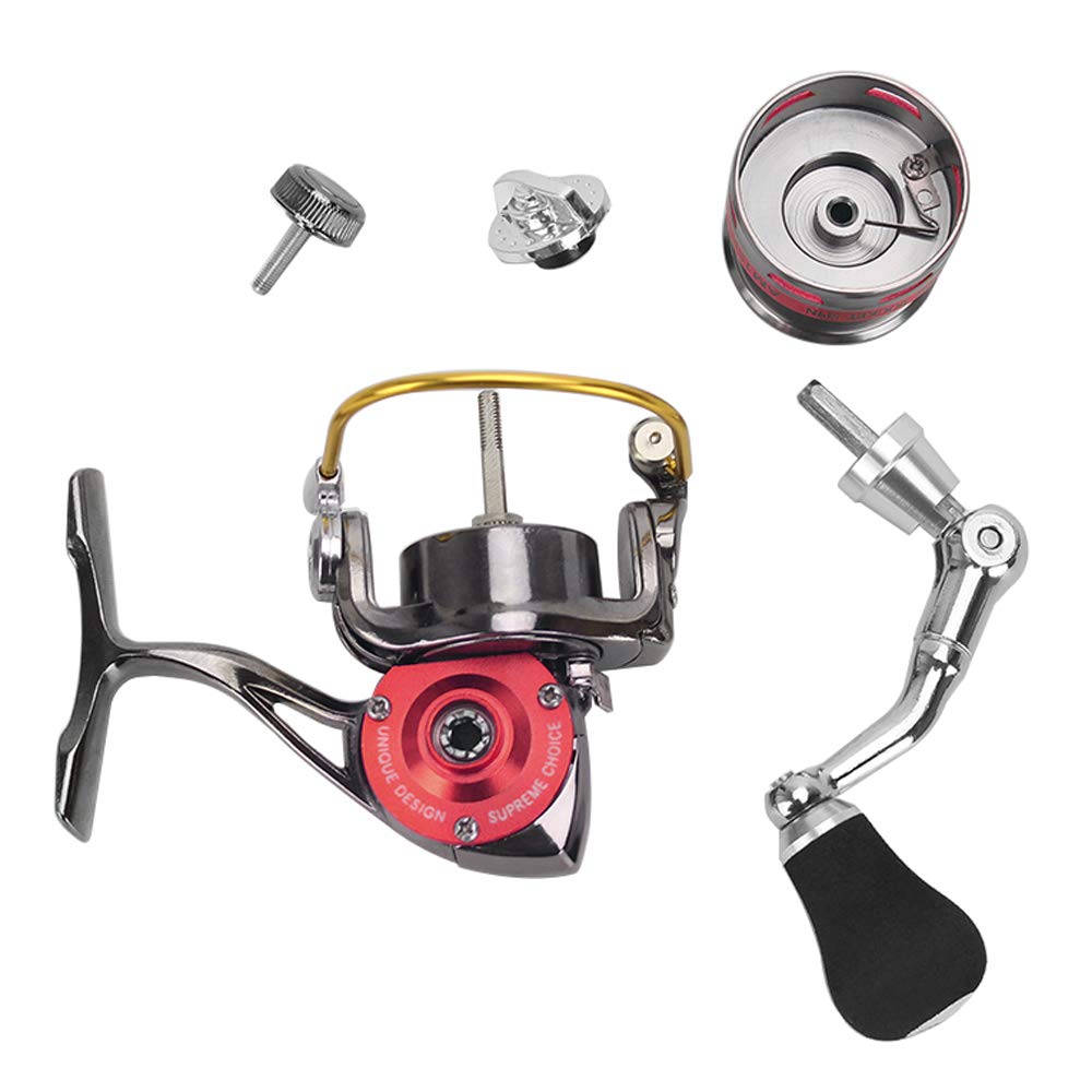 SIUKE Spinning Reel Mini offers ergonomic handle for comfortable all-day use.