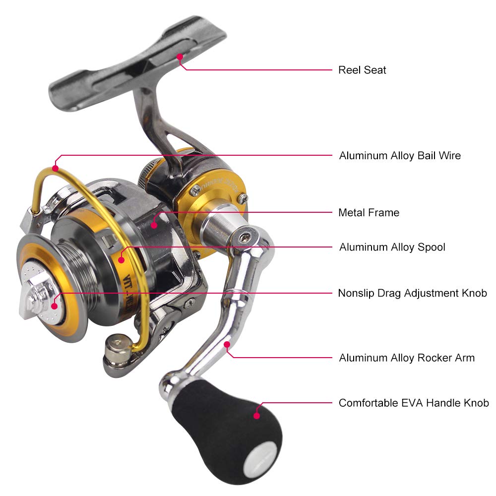 SIUKE Spinning Reel Mini full-metal body boosts durability in cold environments.