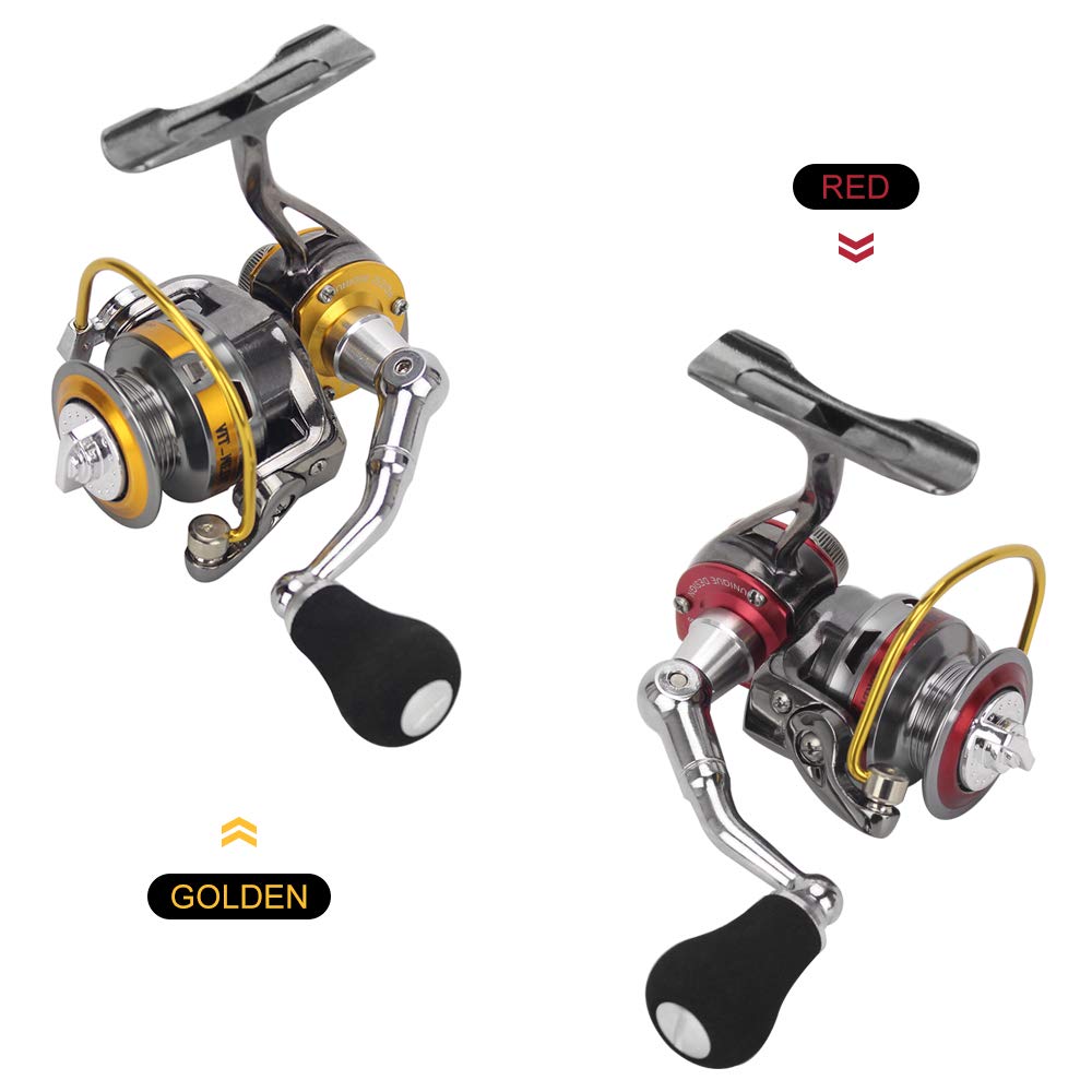 SIUKE Spinning Reel Mini is ice fishing ready for quick setups.