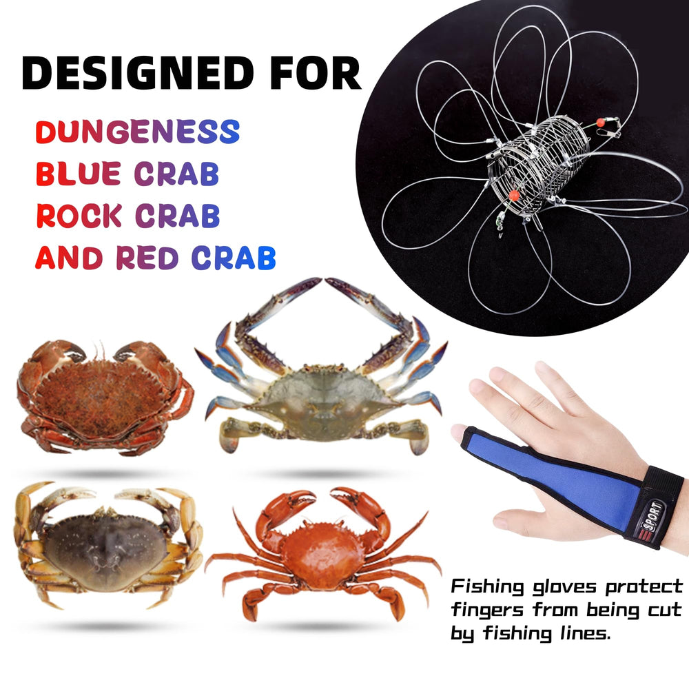 10-loop crab traps ready for use at the beach