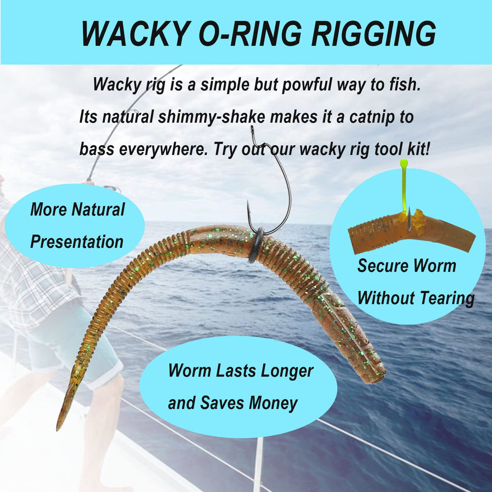 110 silicone O-rings for wacky rig fishing