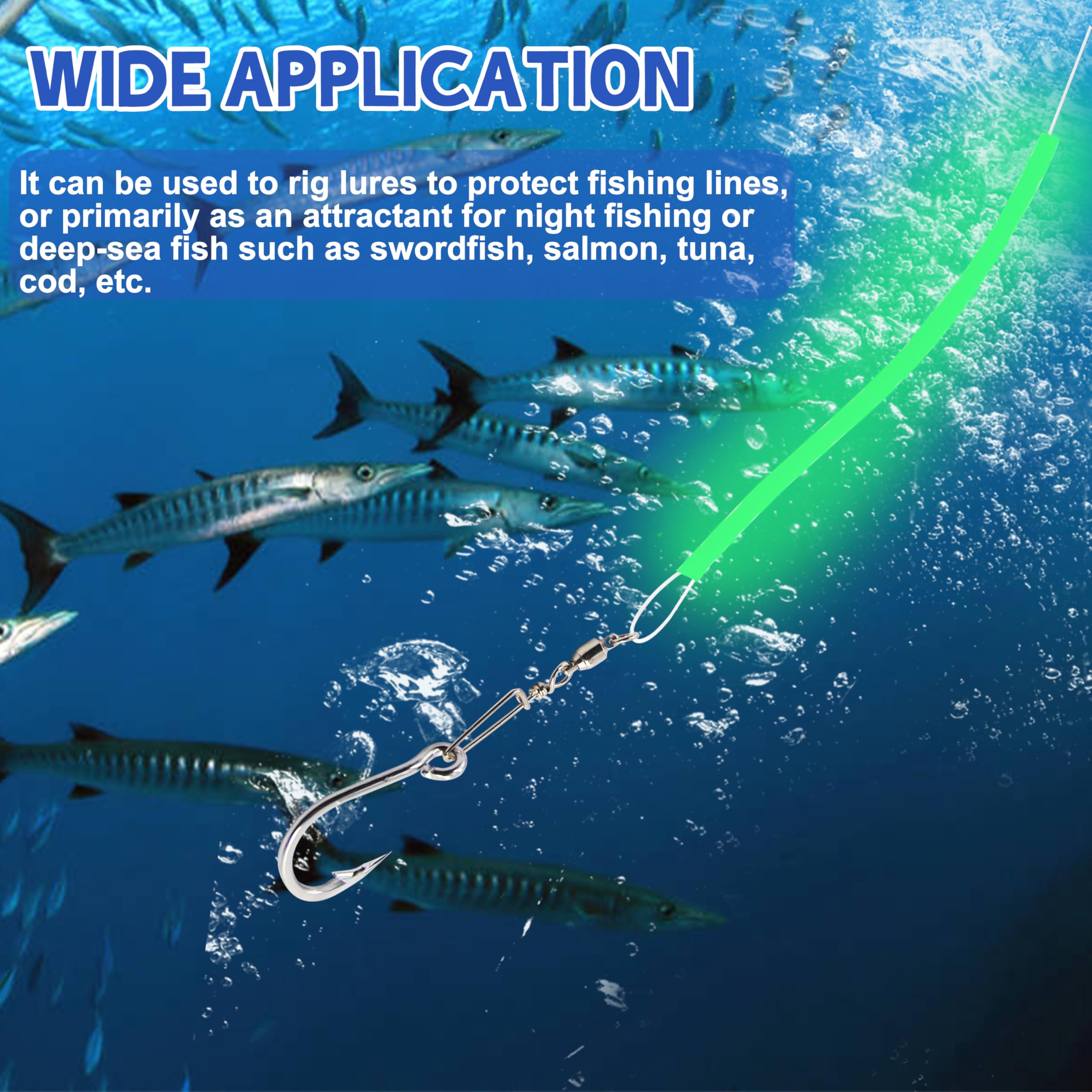 Six-pack/packaging of glow tubes for night fishing