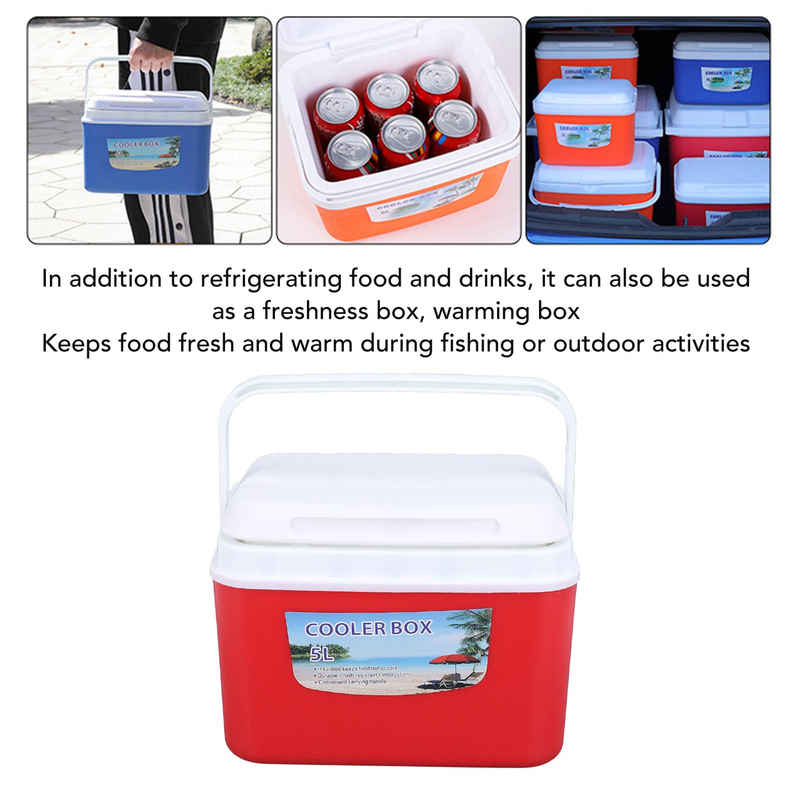 SIXRUN 5L cooler features insulation to keep drinks cool.