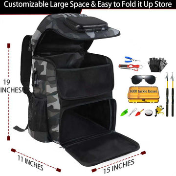SKAITU rod holders and anti-slip straps secure two full-sized rods securely.